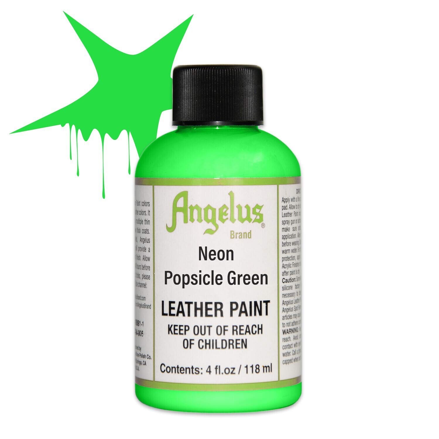 Neon4 Oz Leather Paint Popsicle Green