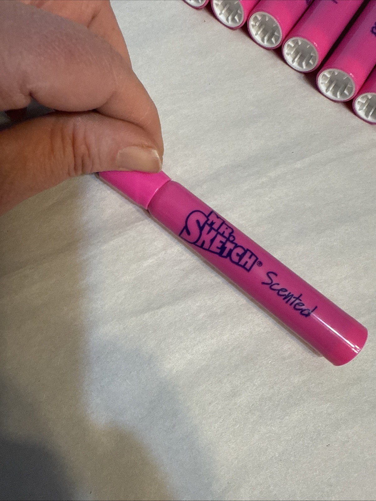 10 NEW Magenta Mr Sketch Raspberry Scented Markers Chisel Tip Point