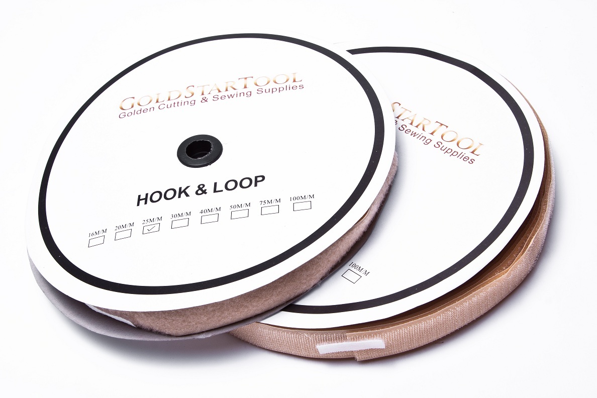 Hook and Loop sew-on black,white,red, beige, gray & hunter green ,10 or 27 yards