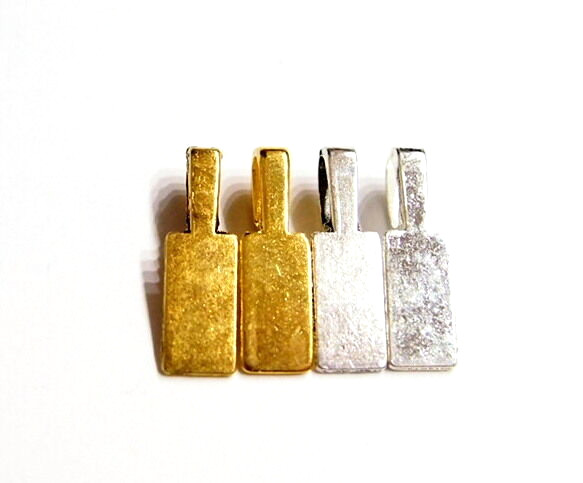 4 Colors Rectangle Glue Bails, 5 each, 20 total, 4 Pendants, Cameos, Cabs Glass