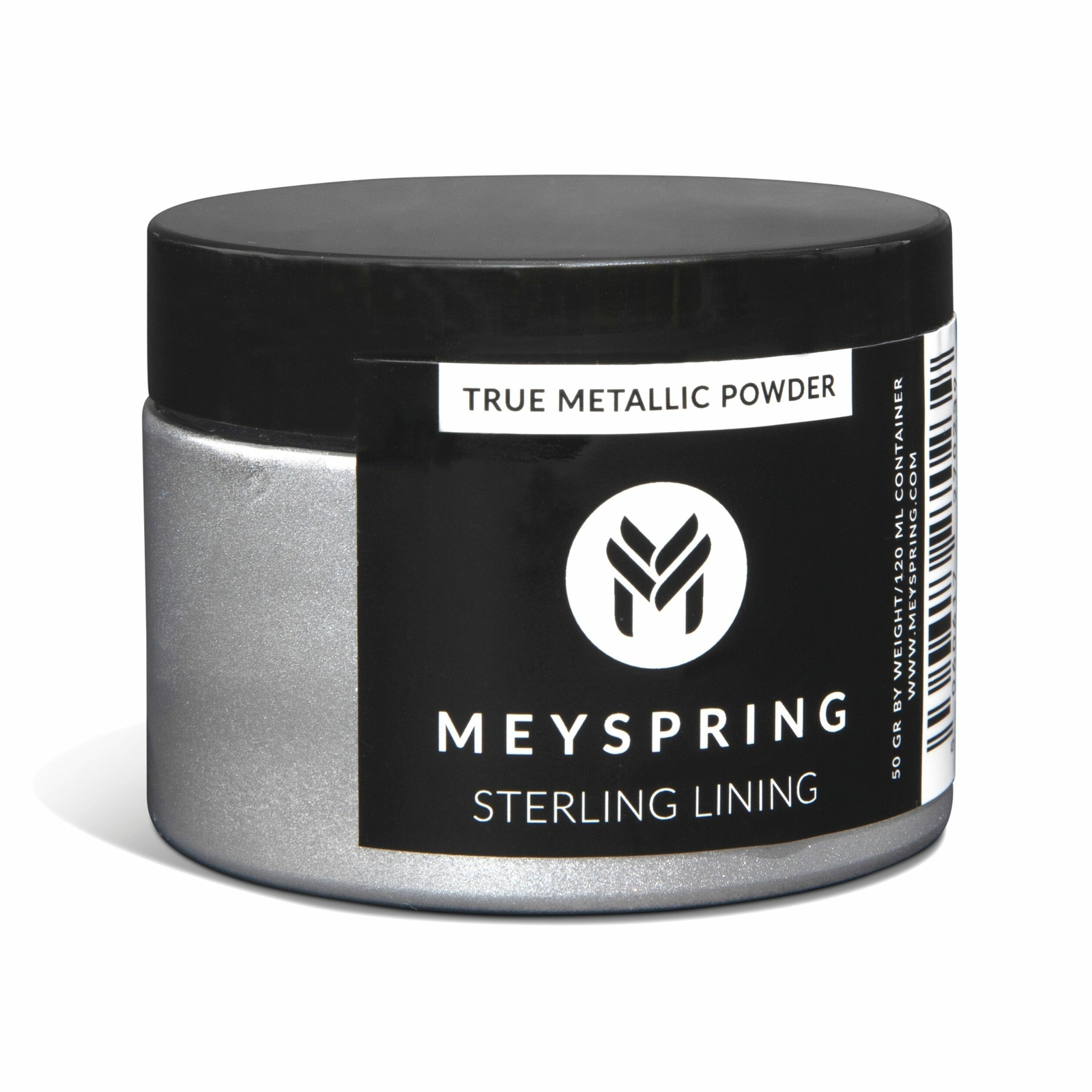 MEYSPRING Sterling Lining True Metallic Pigment Powder for Epoxy Resin – 50g Jar