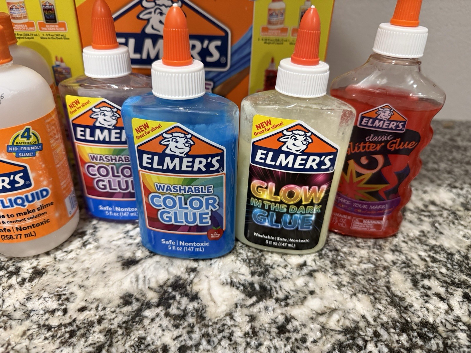 Elmer’s Glue Ultimate Slime Kit 10 Piece Washable Glitter Colors Glow – 2 Boxes!