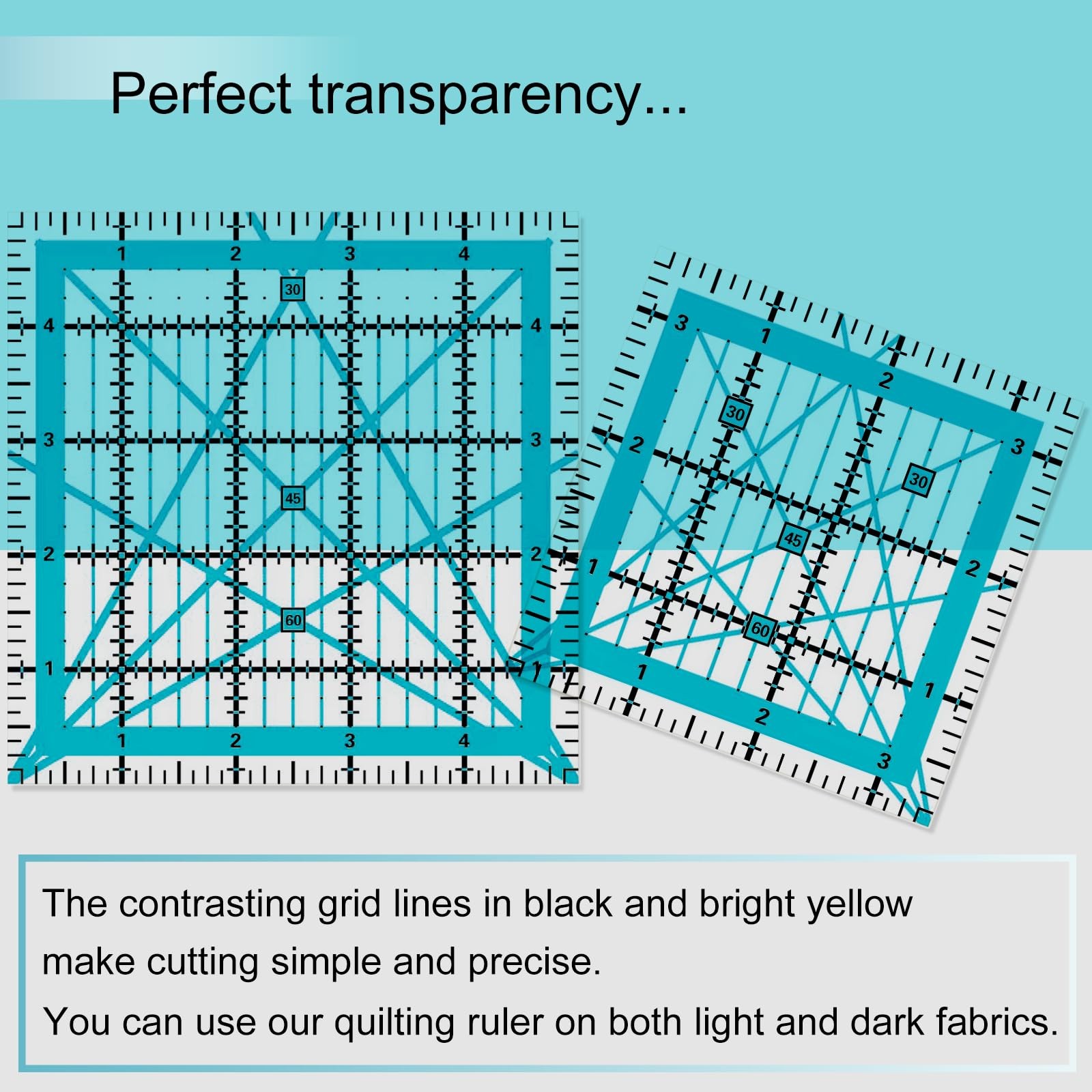 Quilting Rulers 4 Square Ruler Quilting Templates,Quilting Ruler Acrylic Rule…