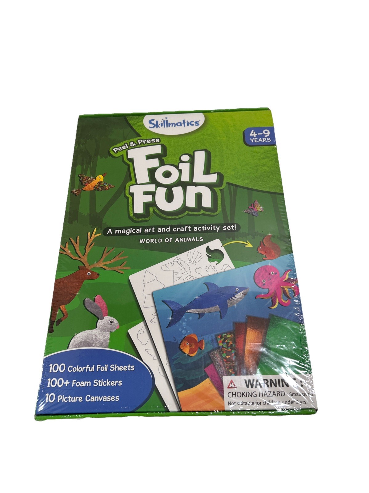 Kids Art Craft Kit No Mess Creative DIY Set Fun Animals Travel Toy Gift Ages 4-9