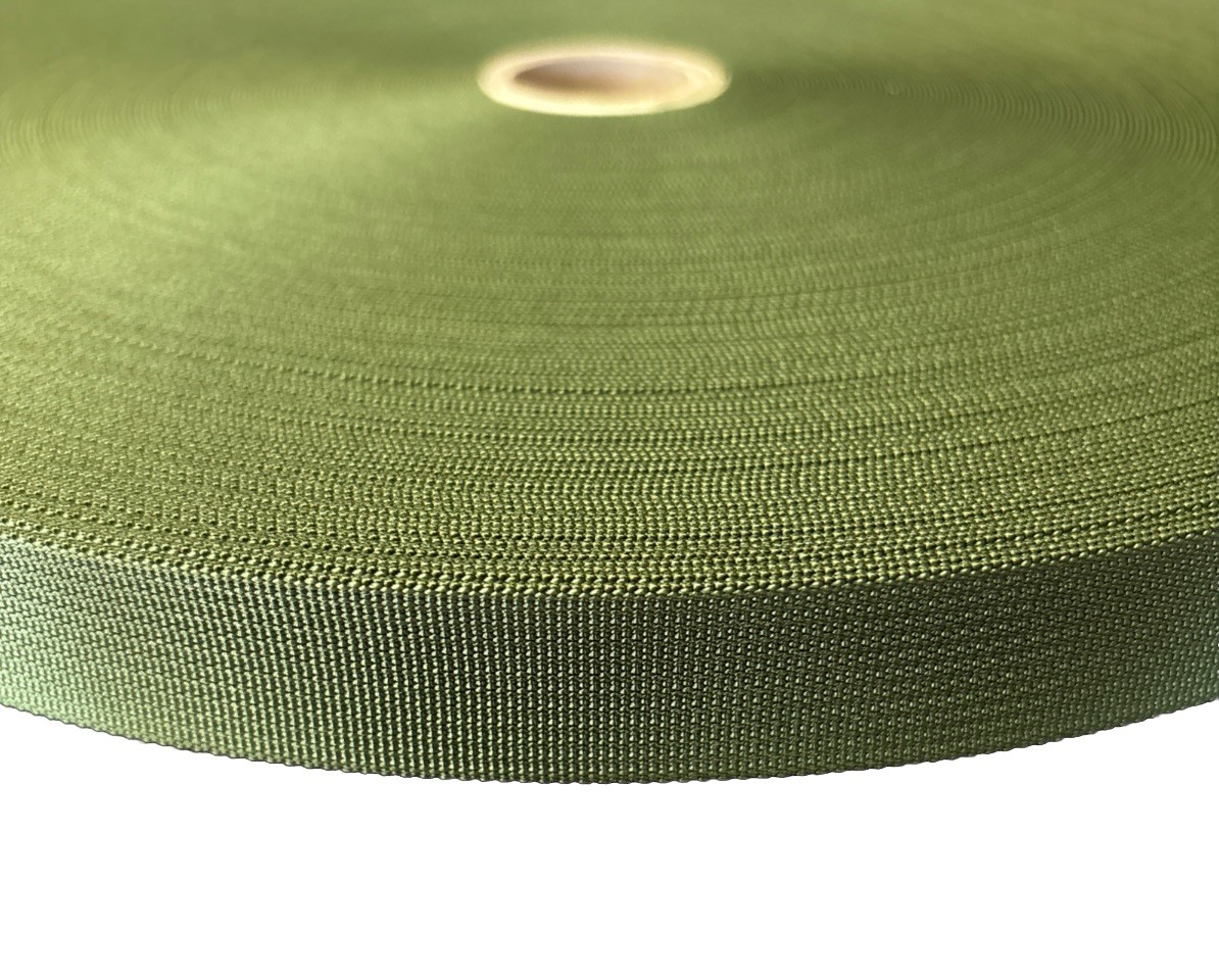 1″ Nylon Webbing Solid Olive Drab Green Strap 17337 2 Yards USA Made