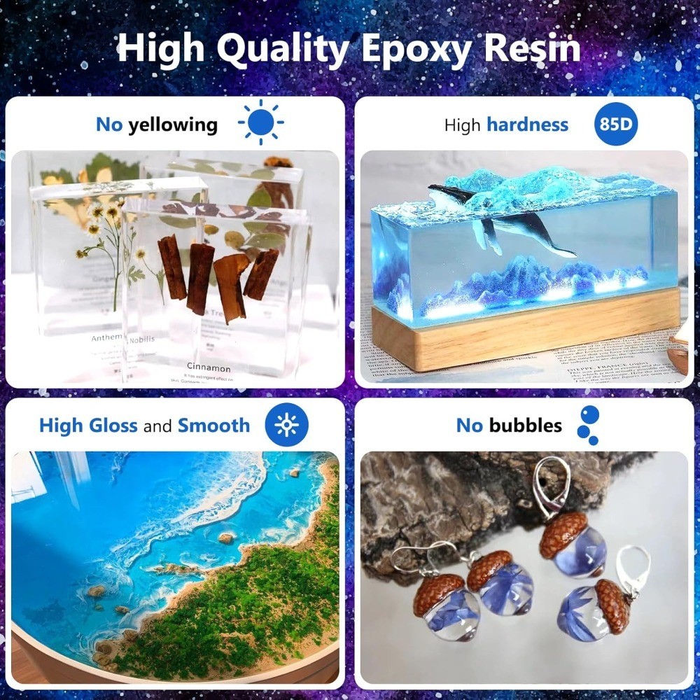 Deep Pour Crystal Clear Epoxy Resin Kit 3 Gallon 2:1 Ratio for River Tables
