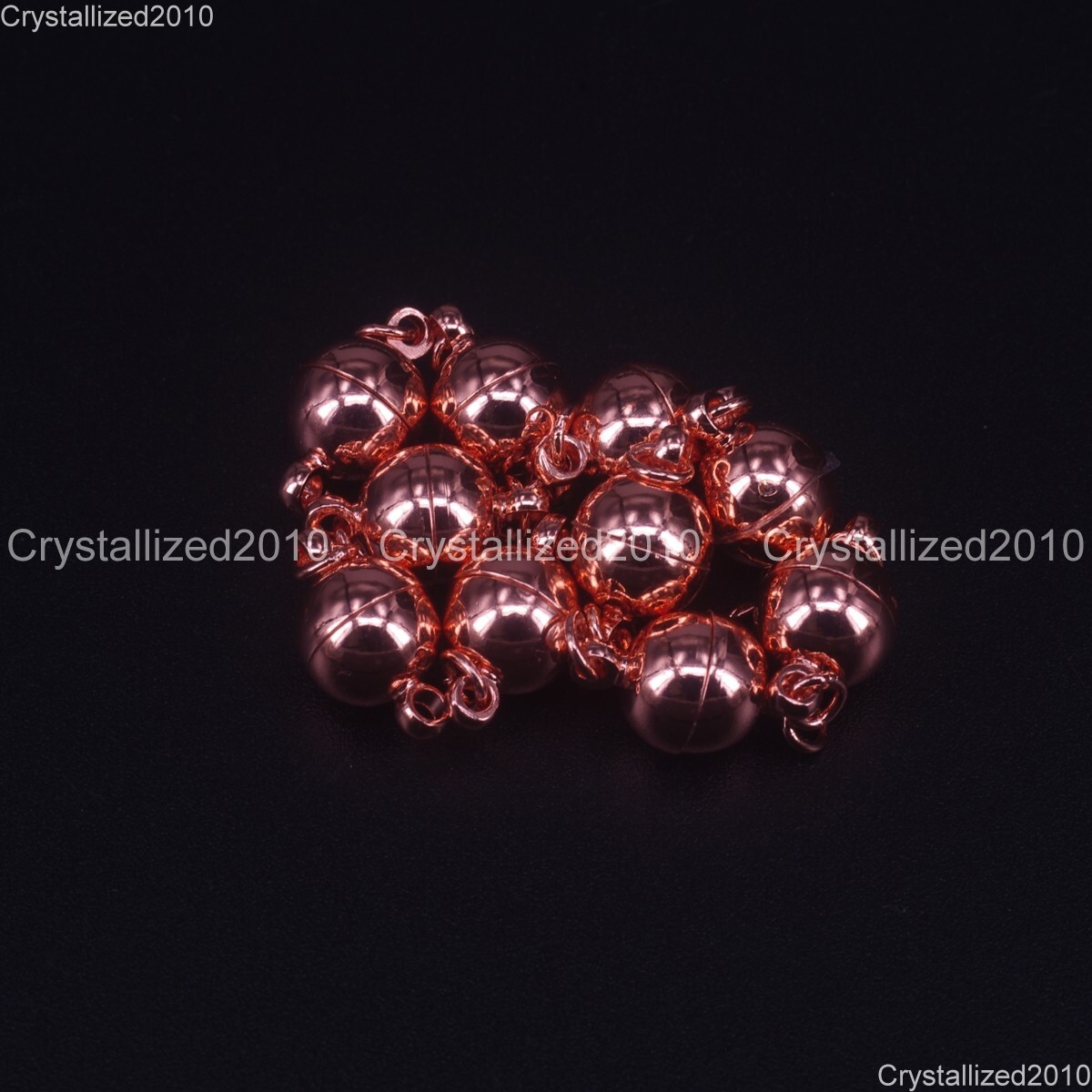 10 Sets Strong Magnetic Round Ball Smooth Metal Connector Clasps Silver 6mm 8mm