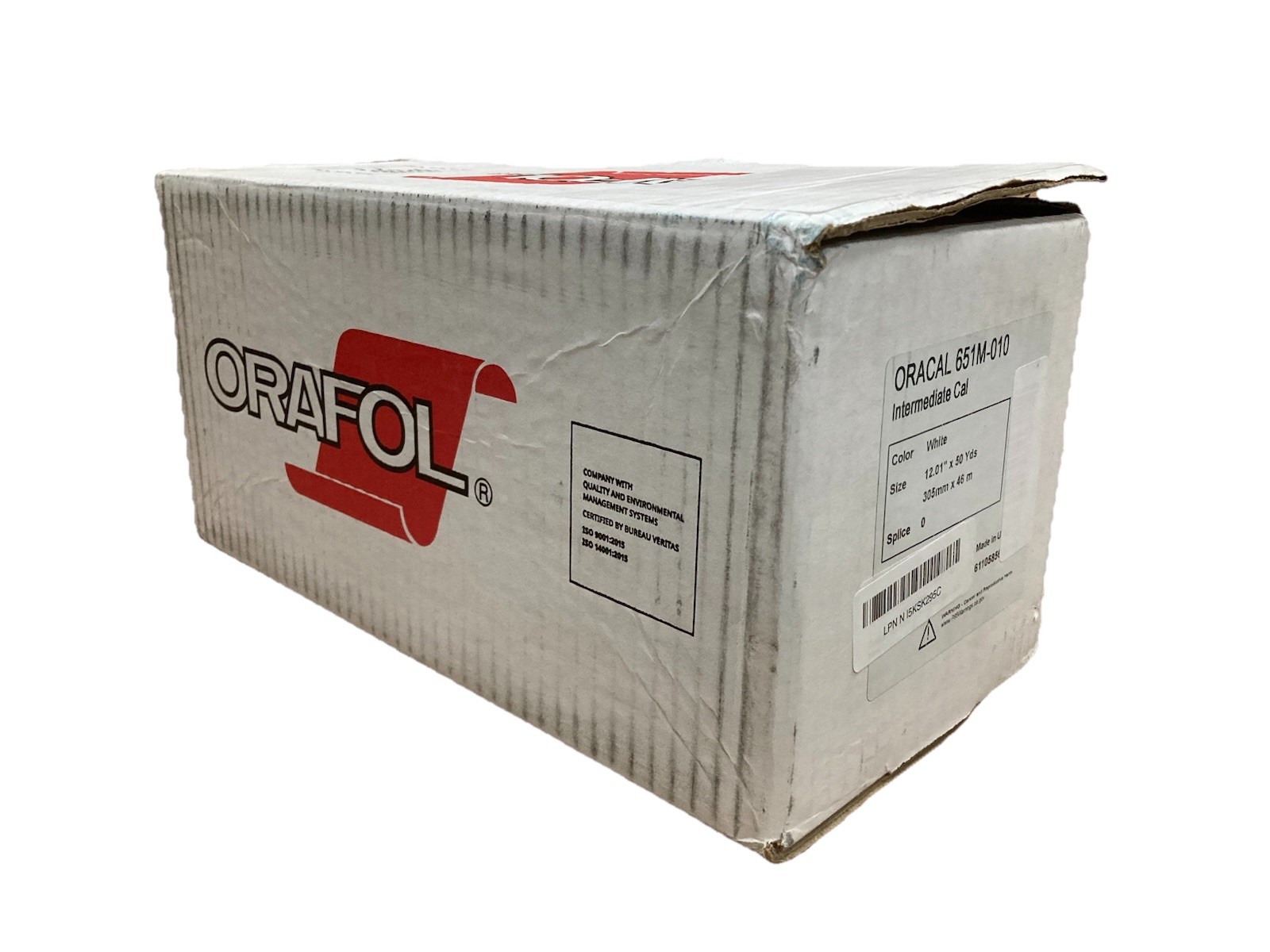 Oracal 651 Vinyl Roll 12″ x 50 Yard (150 feet) Matte White, 651M-010