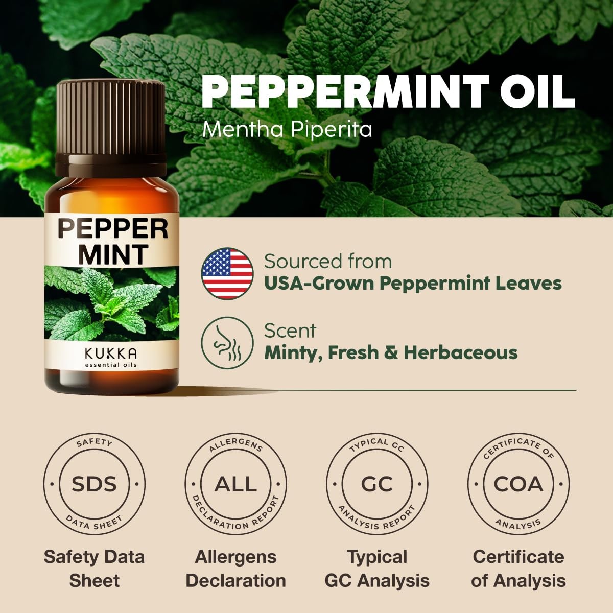 100% Pure Peppermint Oil – 0.34 Fl Oz (Pack of 1), Clear to Pale Yellow