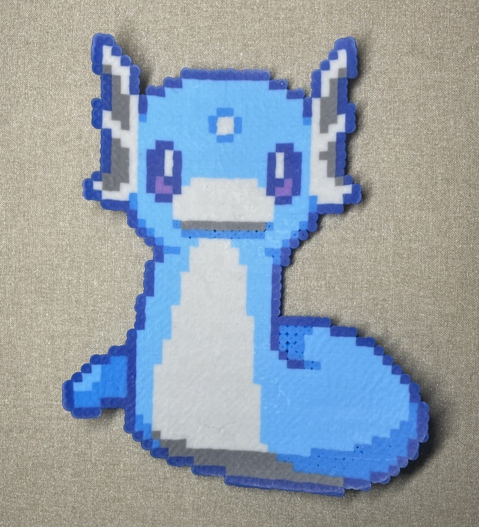 Dratini Pokemon Perler Beads Artwork Details in description