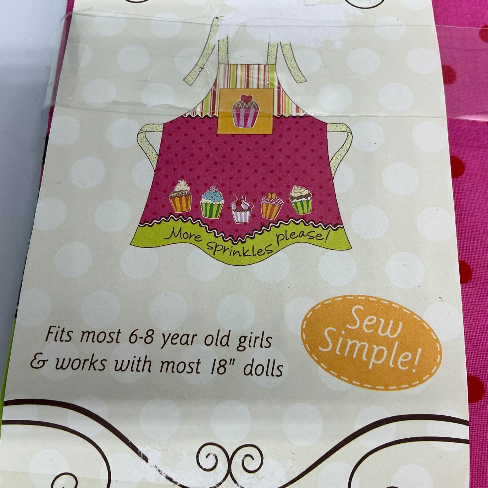 KIT Dolly & Me aprons panels for 6-8 years & 18” dolls instructions NEW 2010