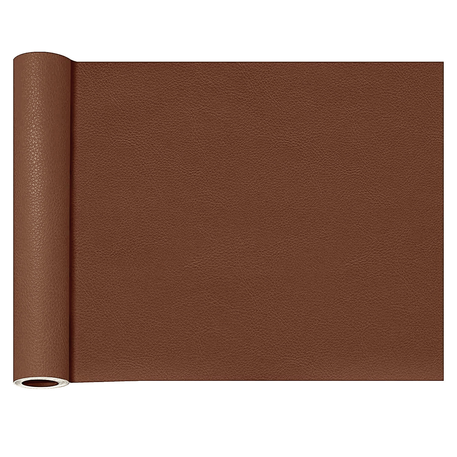 Brown Self-Adhesive Leather Repair Patch Tape For Seats Couch Sofa Chair Jacket
