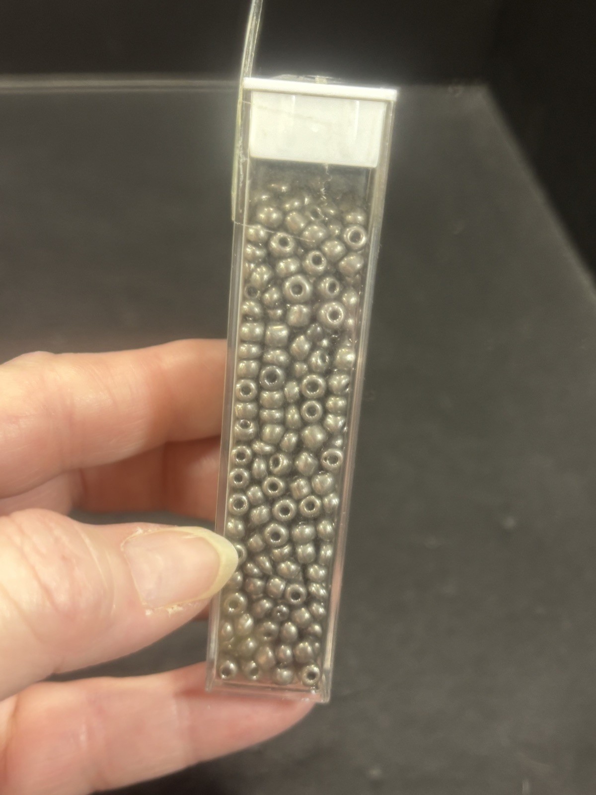 Glass E-Beads 6/0 4 Pack Mini Round Gold Black Gray Teal New Used Jewelry Making