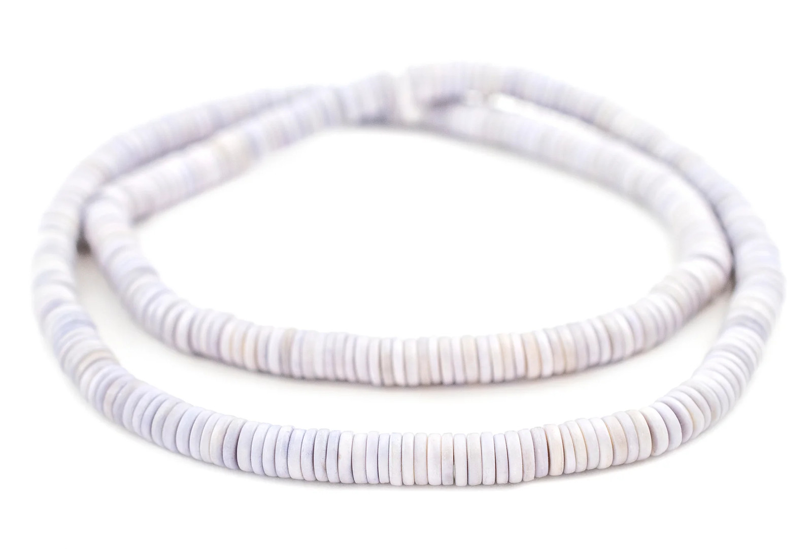 Pastel Purple Bone Button Beads 6mm Nepal Disk Large Hole 24 Inch Strand