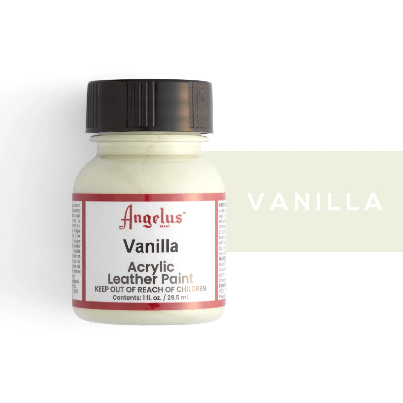 Angelus Acrylic Leather Paint Water Resistant Vanilla Color – 1 Fl.OZ