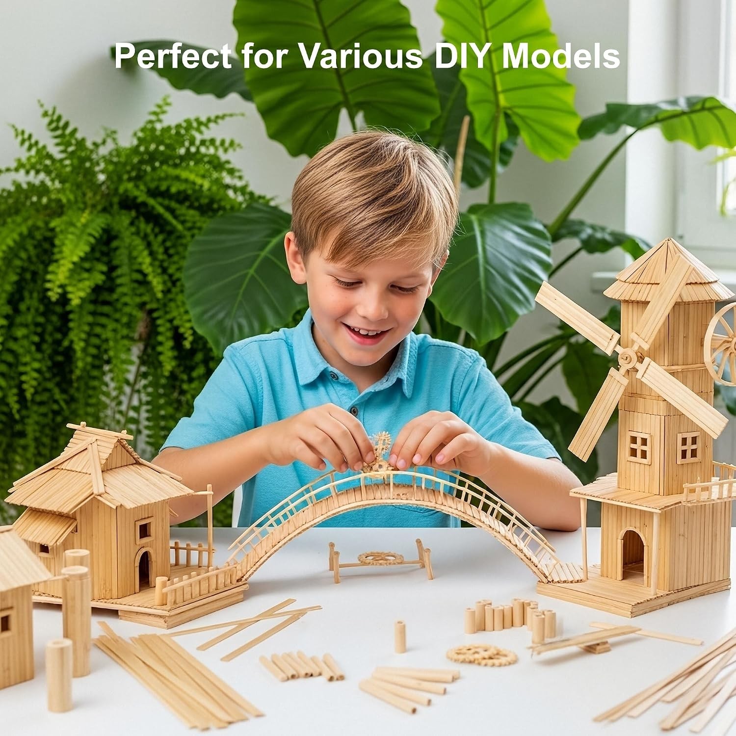 Eco-Friendly Bamboo Craft Sticks – 30 Extra Long Sticks for Handmade Creations