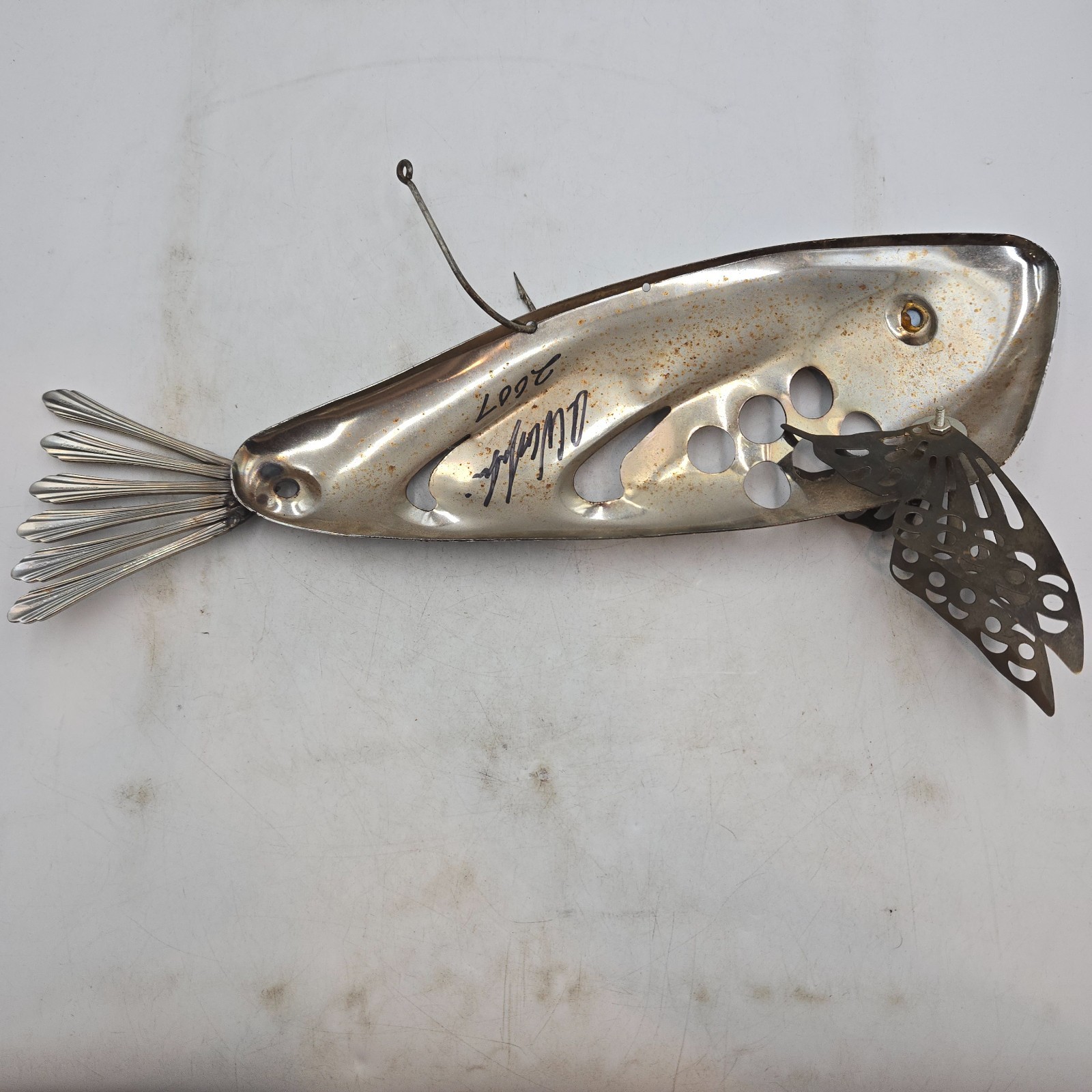 Modern Art Handmade Sheet Metal Fish Wall Art