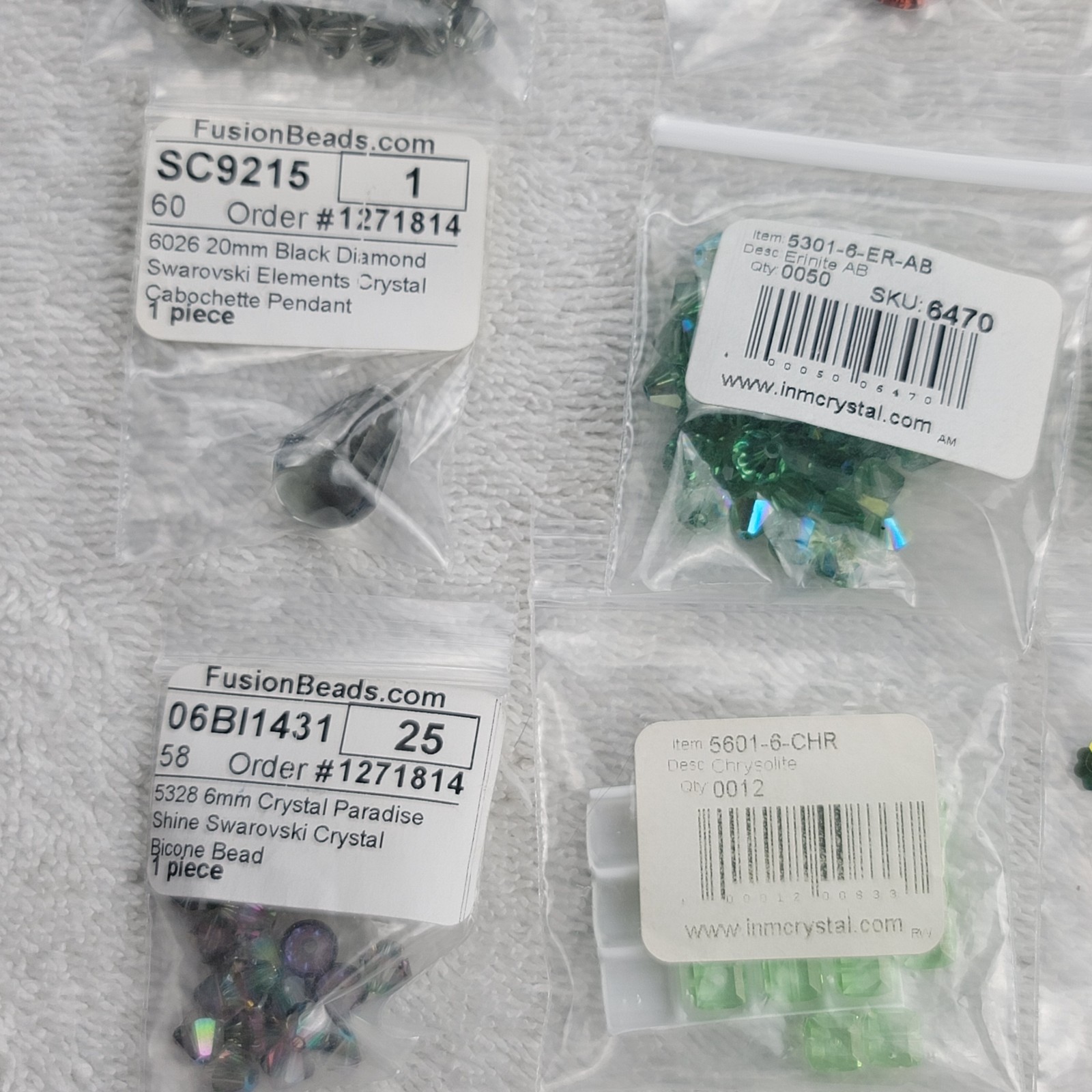 Swarovski Crystal Bead Lot Bicone Cube Pendant Fancy Stone Mixed Qty