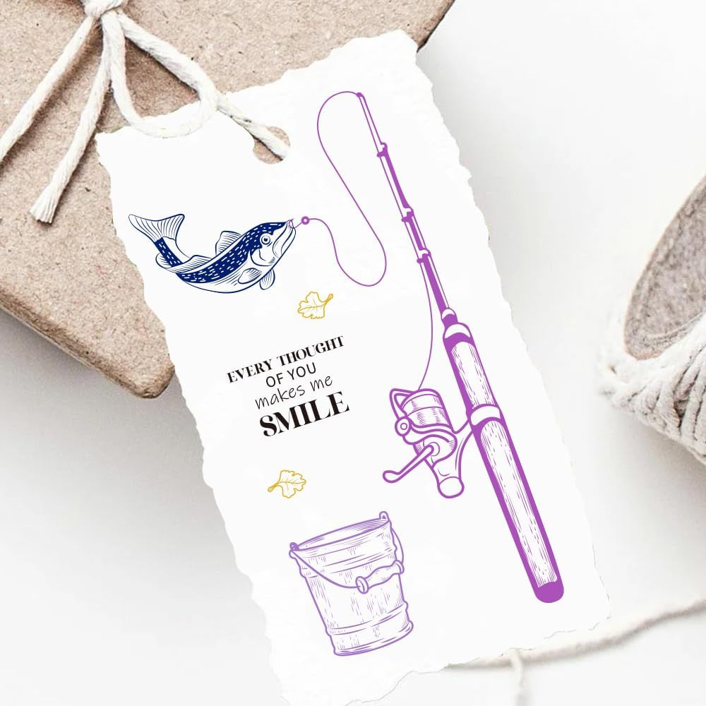 Fishing Clear Stamps Fishing Tools Silicone Stamps for Cards Making DIY