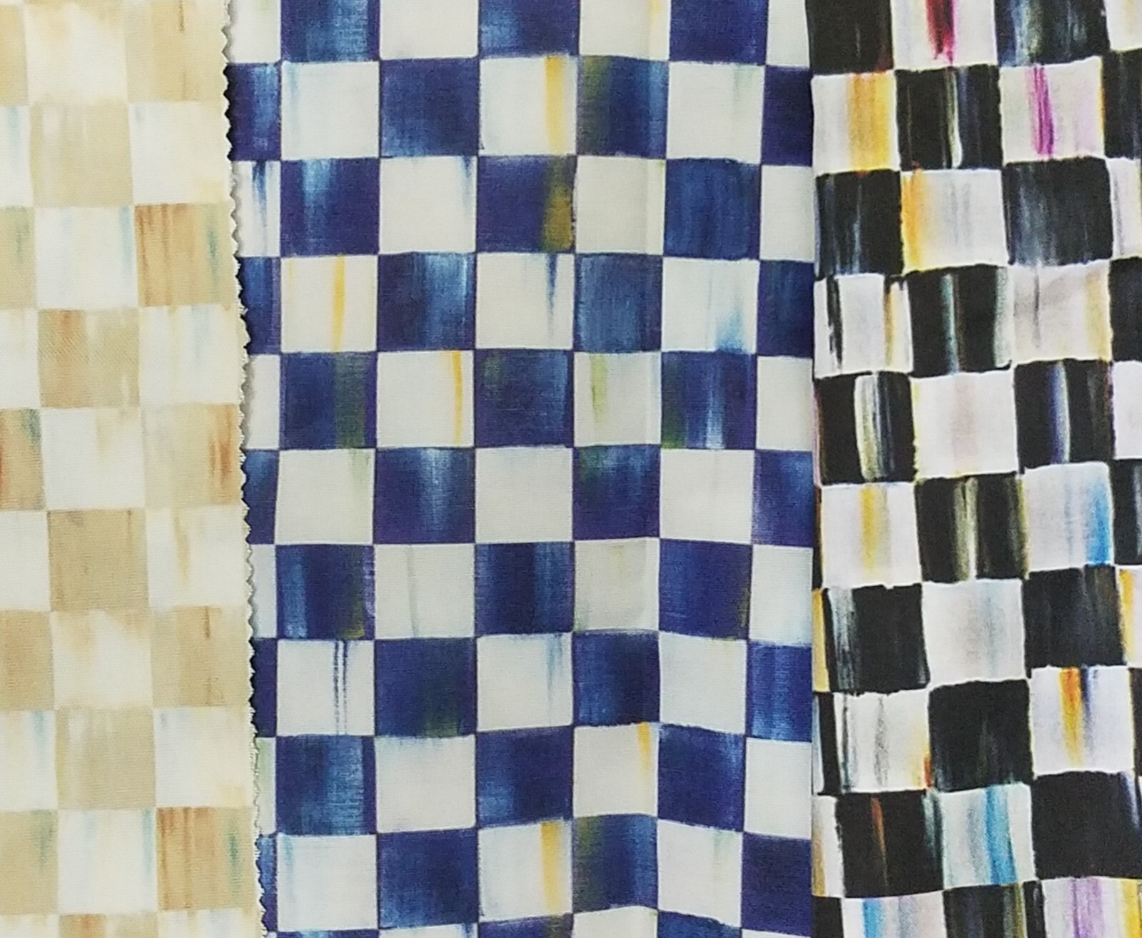 Royal Blue Check FABRICS~ Priced By the Yard ~ YOU SELECT!