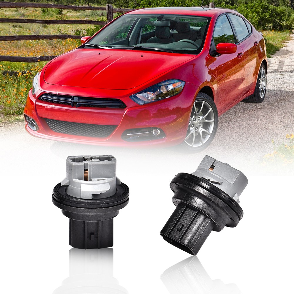 2PCS Front Turn Signal Light Connector Plug Bulb Socket For Dodge Dart 2013-2016