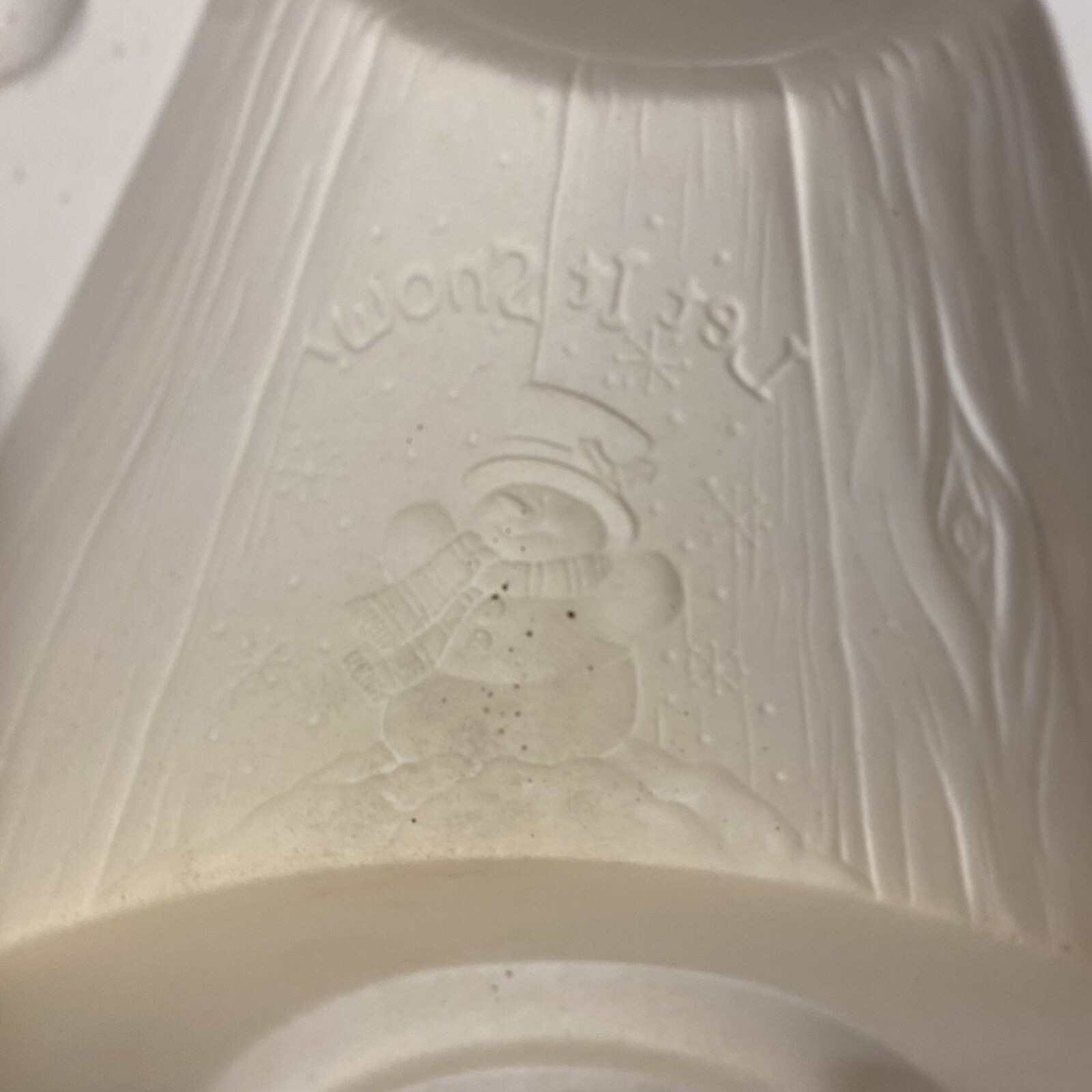 Kimple Creative Paradise 3320 Ceramic Slip Mold Snowman Candle Shade 5.75 Inch