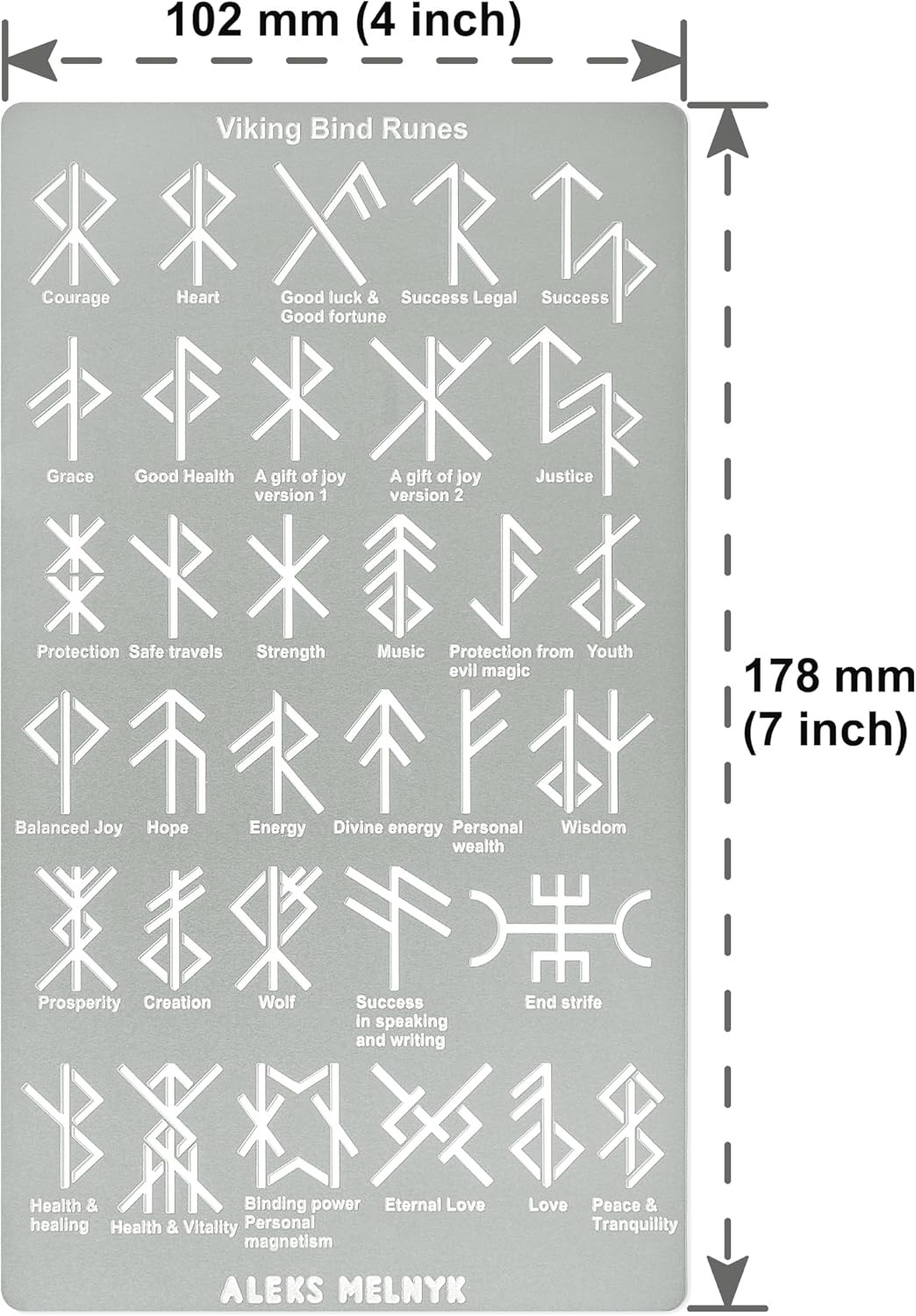 No.412 Metal Stencil, Viking Bind Runes Generator, Bindrune, Ancient Alphabet, S