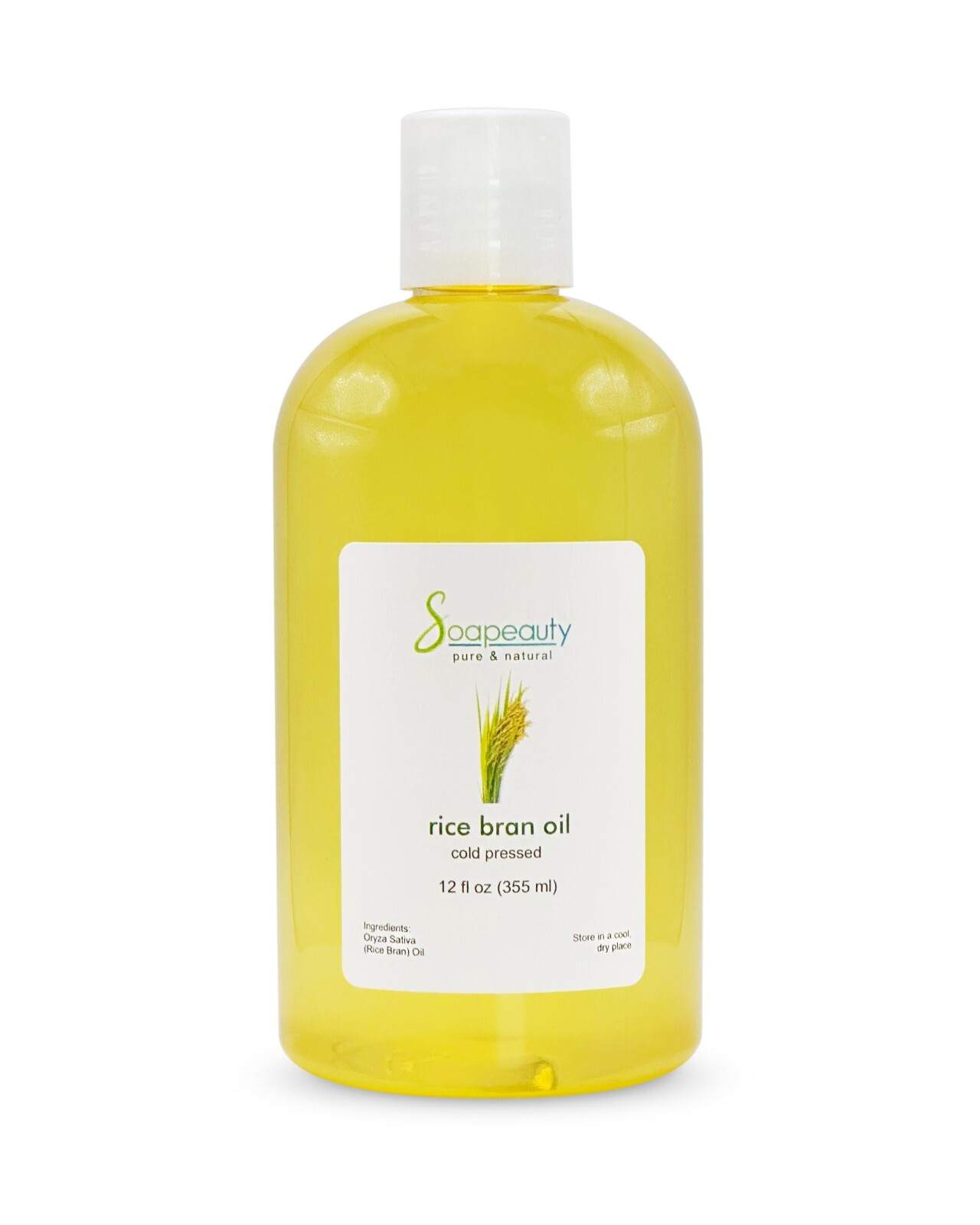 RICE BRAN OIL COLD PRESSED 100% PURE NATURAL 4 OZ TO 7 LBS