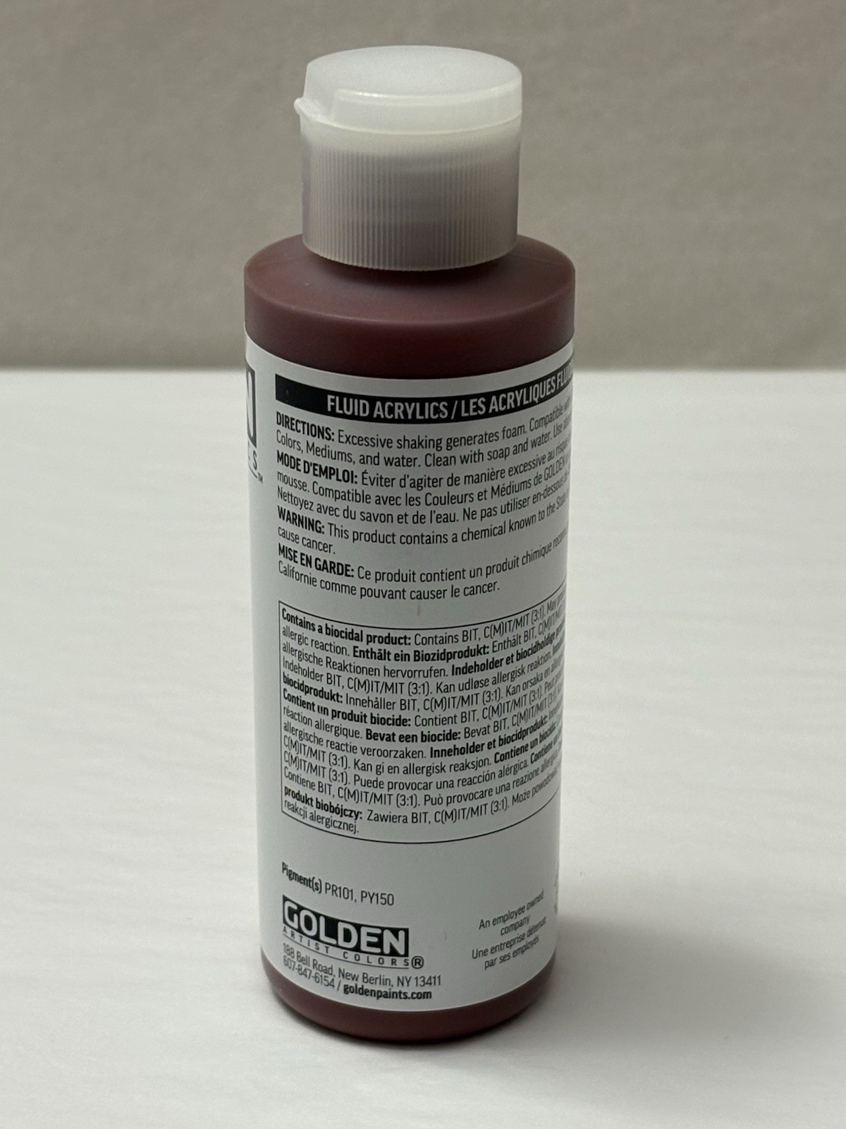 Fluid Acrylics GOLDEN Azo Gold 4 fl Professional Acrylic Paint Transparent (SH3)