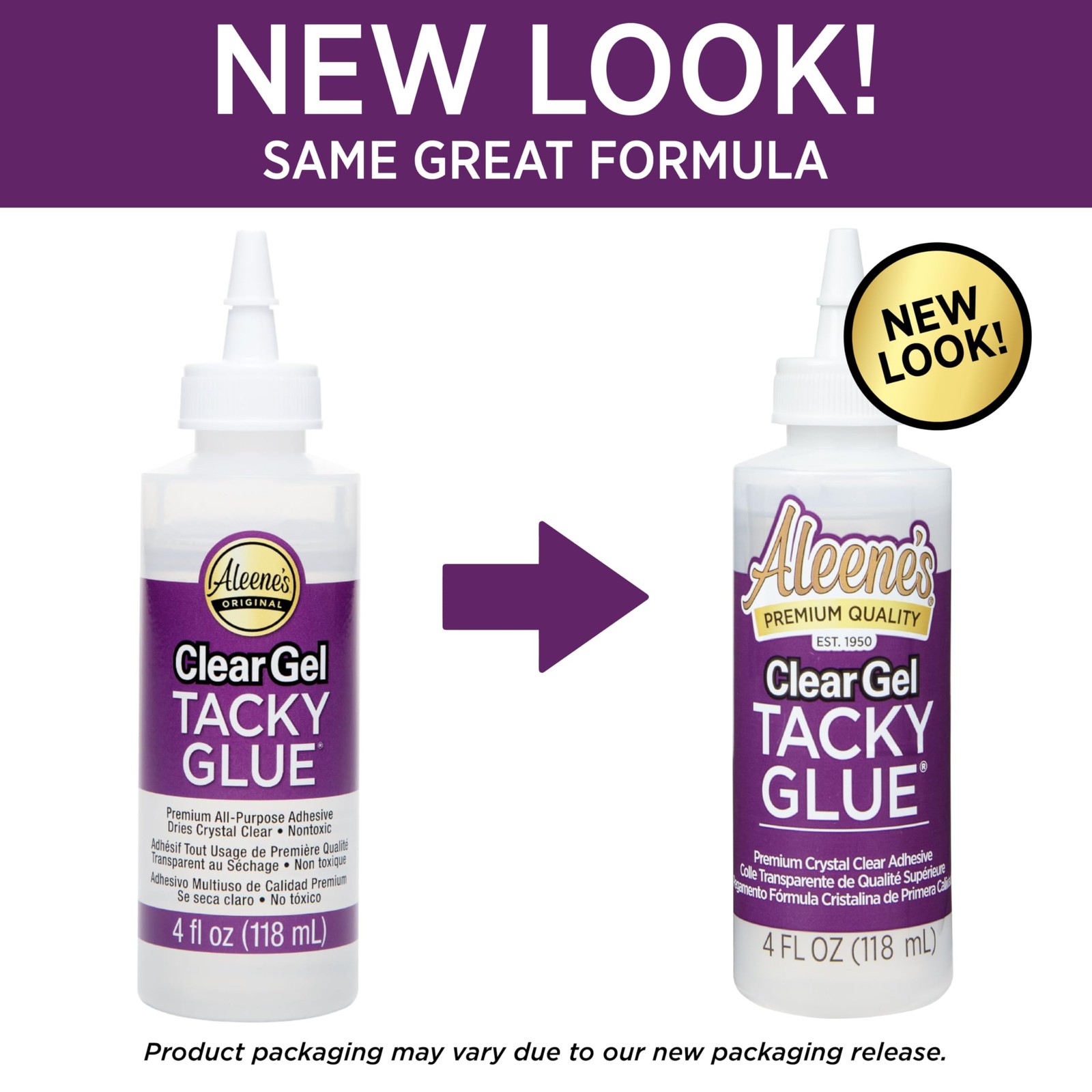 Aleene’s AR6-2 Clear Gel Tacky Glue, 4 oz., 4 4 FL OZ, Multicolor