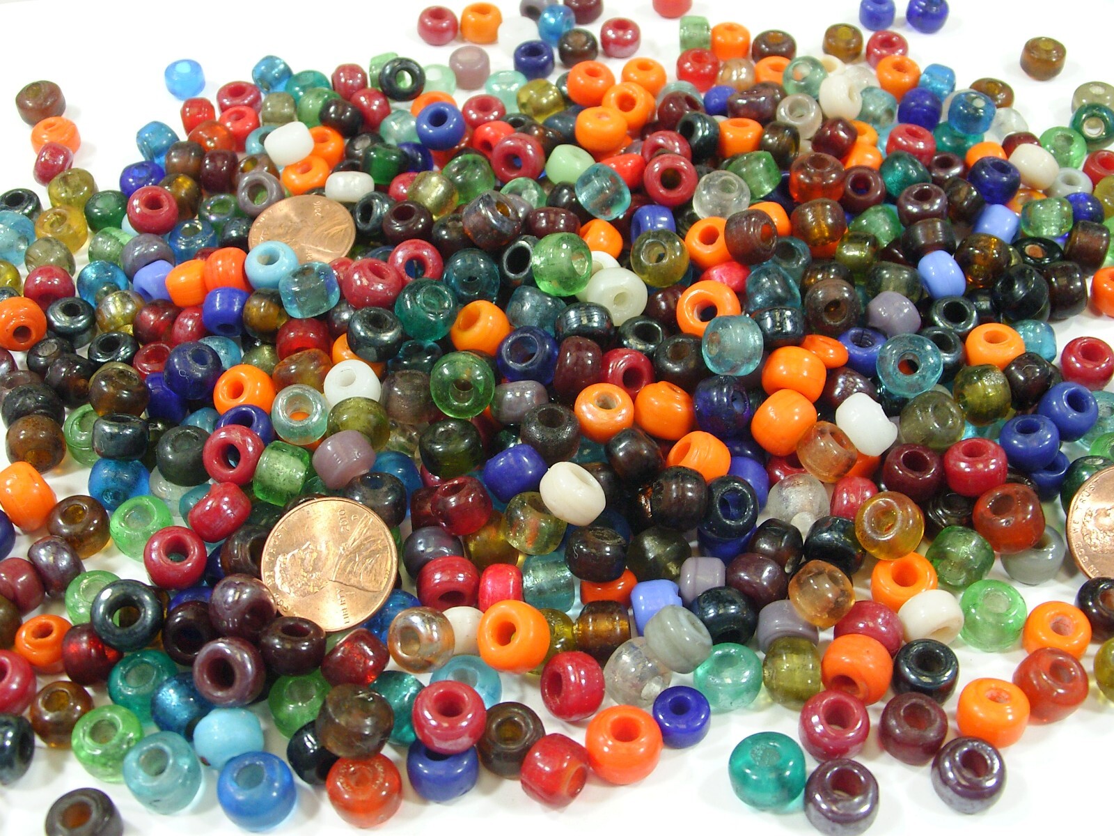 2 Pounds Assorted Color 6mm x 9mm Glass Pony Beads India Bulk Lot Sale (NBW-9)