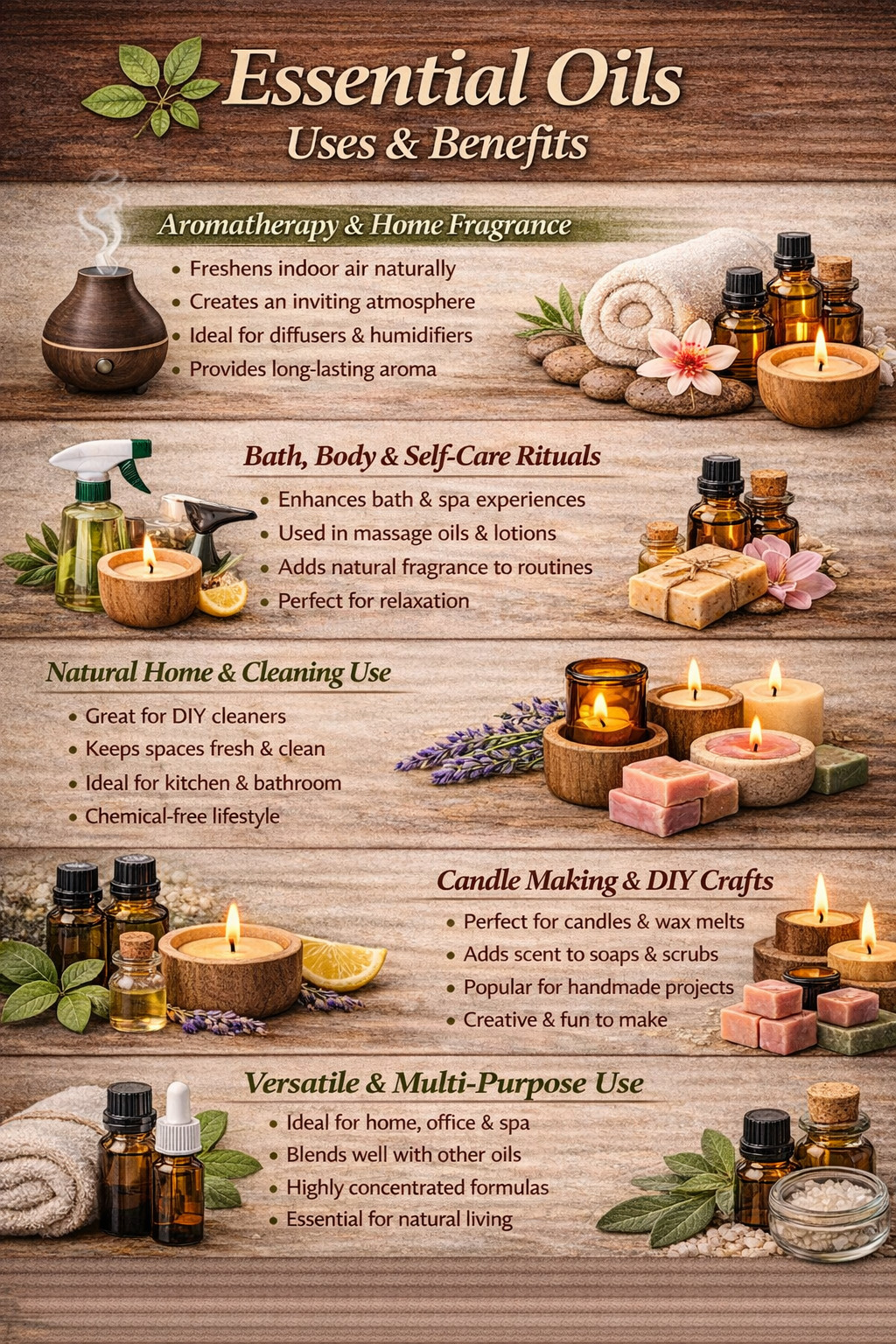 Essential Oil – 1 Gallon, Bulk All Natural Uncut, 50+ Oils