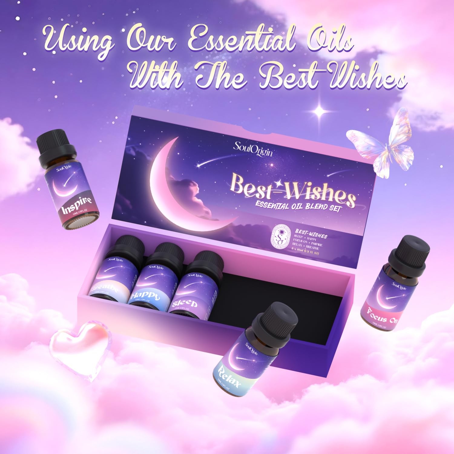 Soulorigin Essential Oil Blends, Oils 0.3 Fl Oz (Pack of 1), Blend