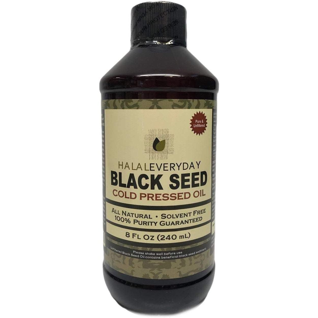 Black Seed Oil – 100% Pure Organic Cold Pressed Unrefined Virgin For Hair Skin