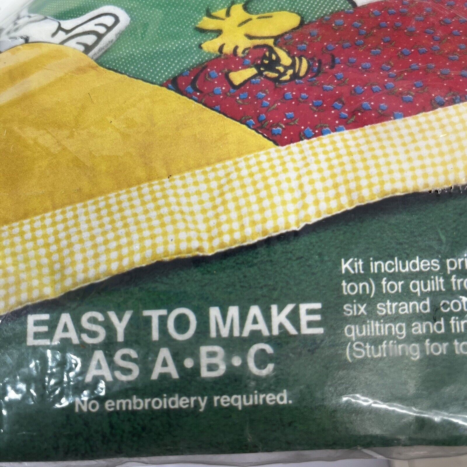 Bucilla Crib Quilt Kit PEANUTS Snoopy Charlie Brown 48826 New Old Stock Vintage