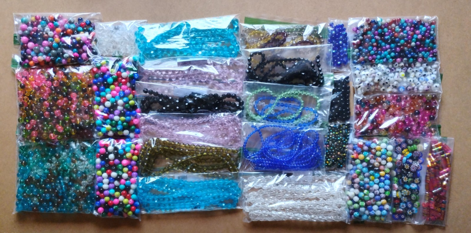 Glass beads lot bulk 5+ pounds faceted bicone teardrop 4mm 6mm 8mm 10mm 3
