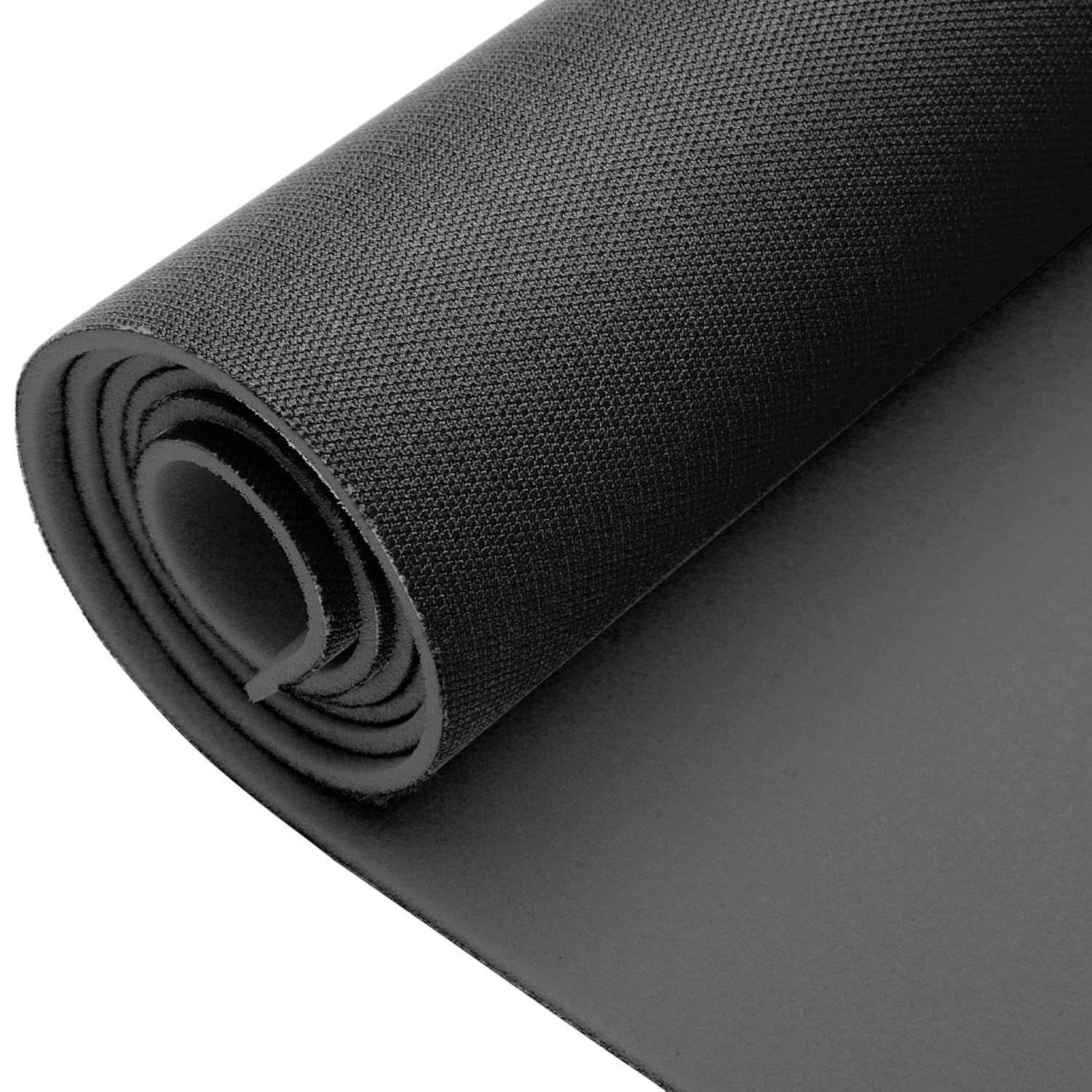 Black 60″W Interior Flat Knit Material for Truck Roof Headliner Fabric Foam Back