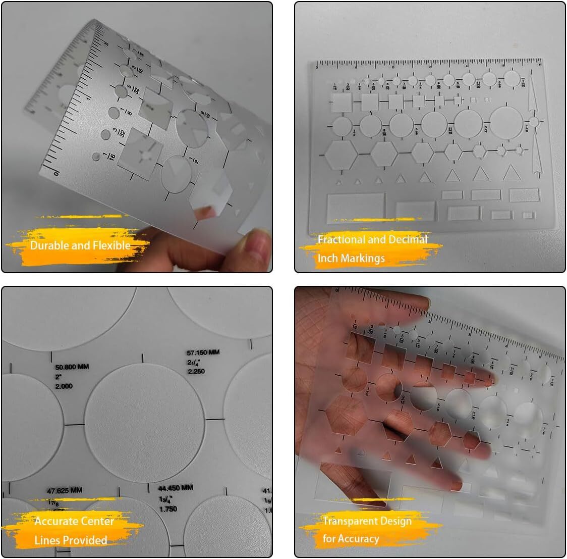Circle Templates, Drafting Stencils Measuring Tools, Circle Stencil for Drawing,