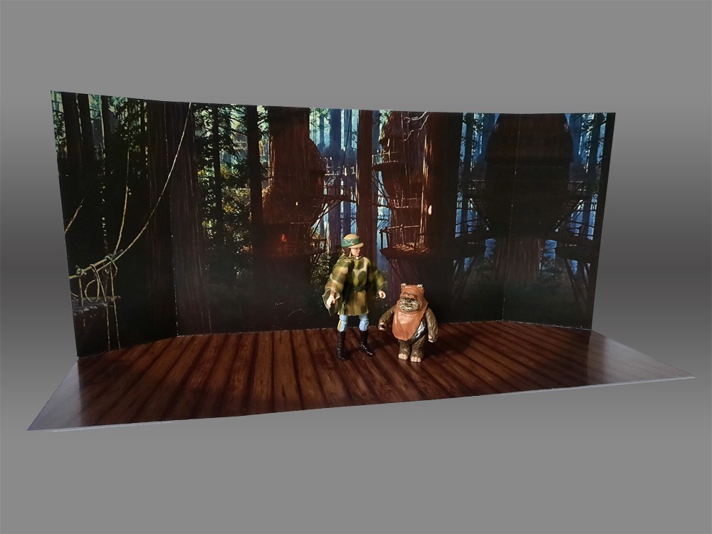Original Trilogy Scenic Backdrop Display 6 Pack Star Wars Hasbro Kenner 3.75