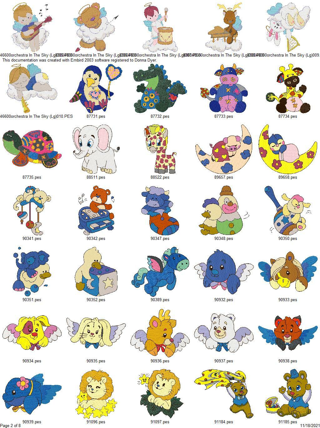 272 CUTE BABY ANIMALS EMBROIDERY MACHINE DESIGNS COLLECTION PES