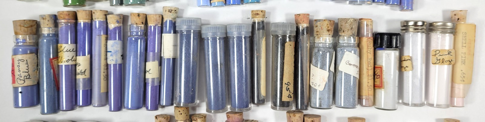Porcelain China Powder Paint Lot of 142 Vintage Unbranded Or Unlabeled Vials