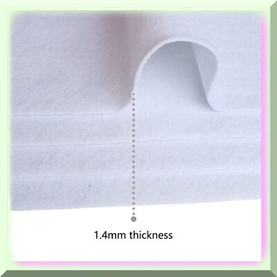 Soft White Felt Fabric Sheets 12x12in 1.4mm 20 Pack