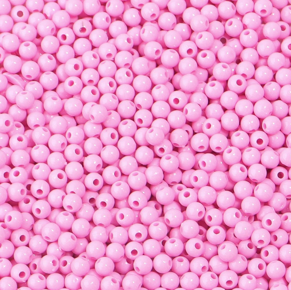 1000PCS 4mm Acrylic Spacer Beads Mini Round DIY Jewelry Making Craft