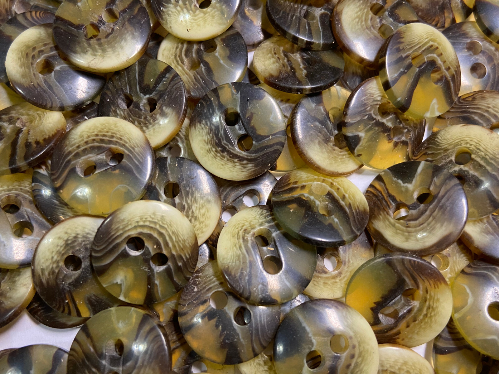 BEST! Imitation Tortoise/Horn Swirl Button Brown/Cream 13mm 18mm 23mm 28mm