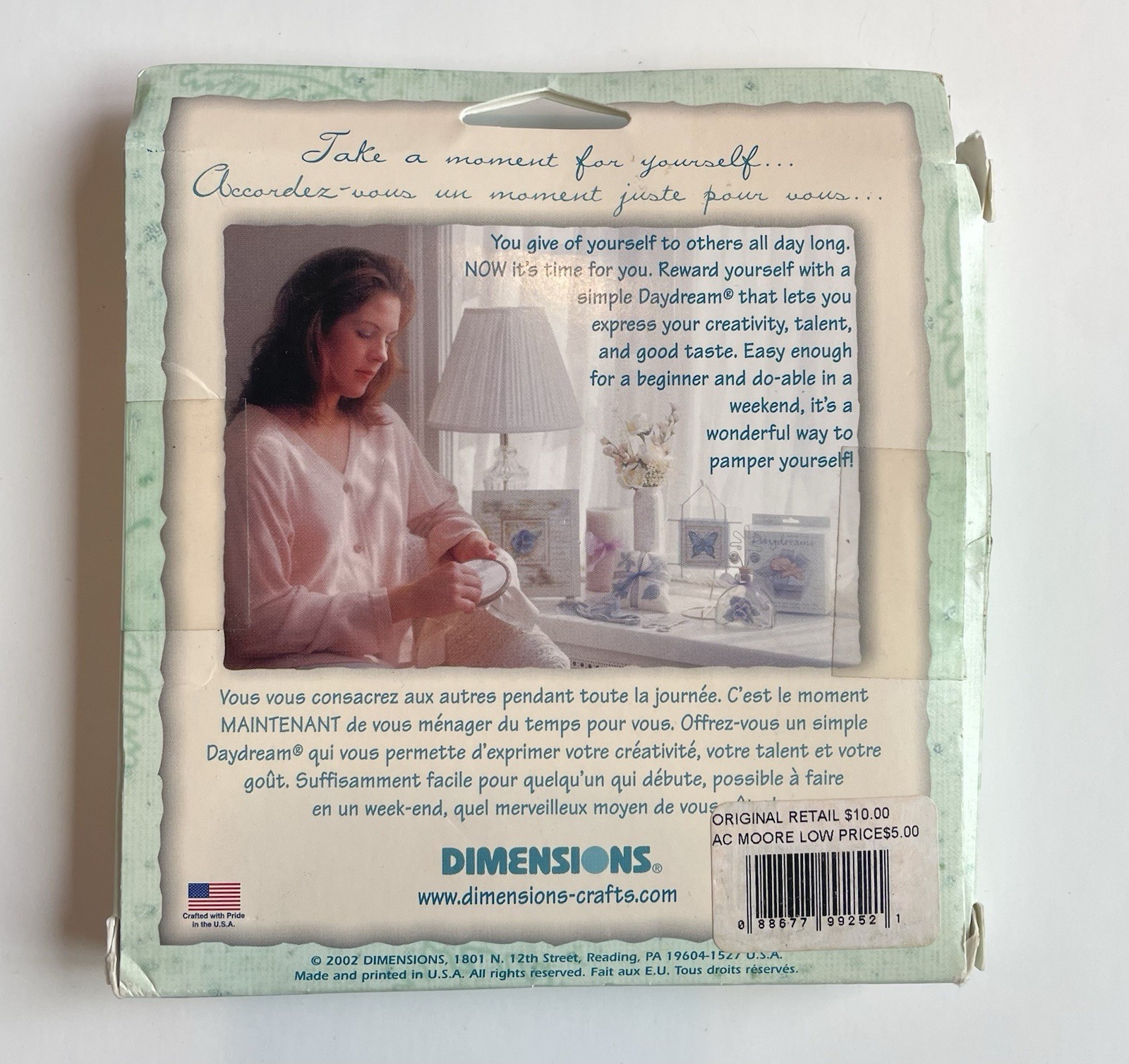 Dimensions Daydreams Counted Cross Stitch Kit Moon Glow 5″x5″