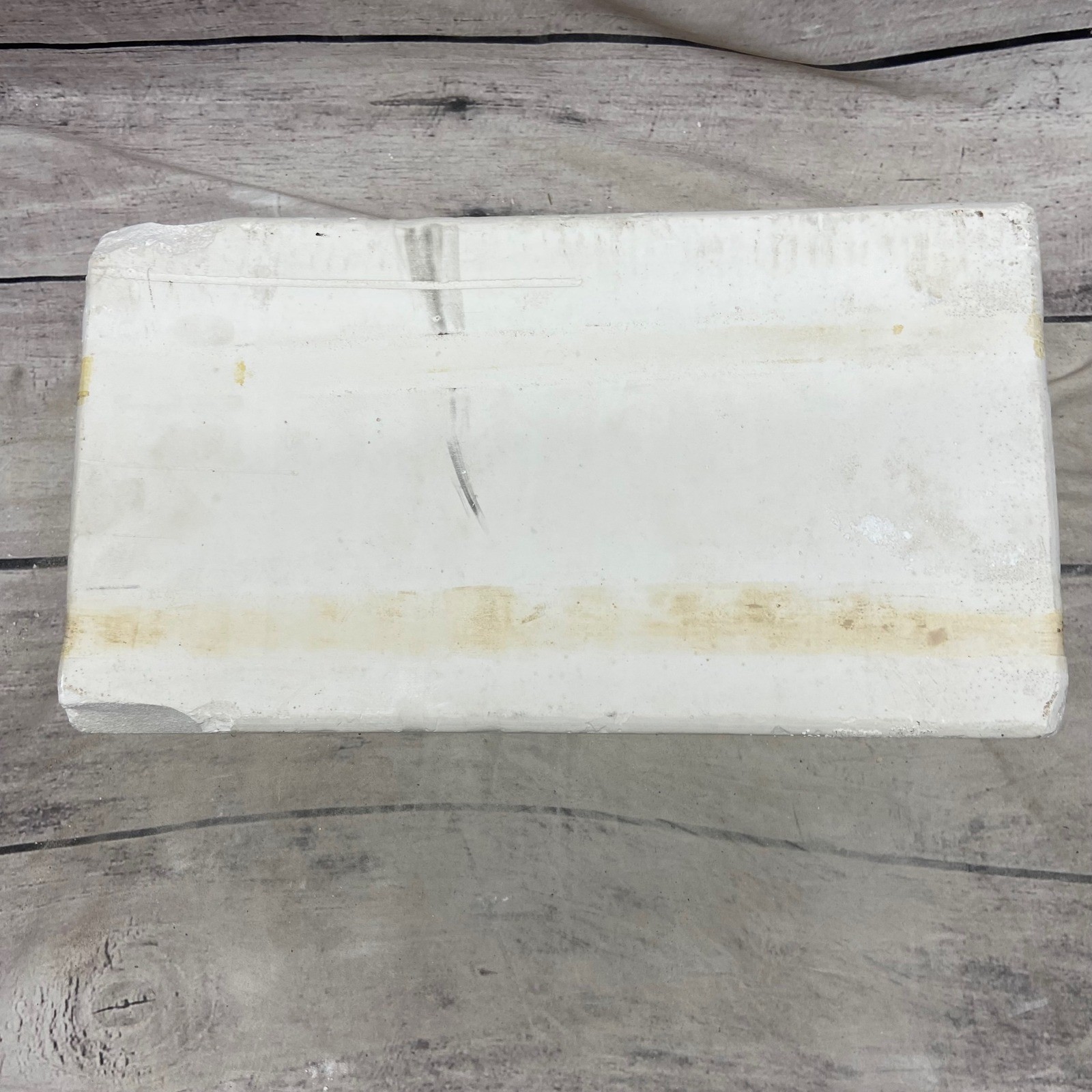 Vintage Ceramic Slip Casting Mold Log Planter with Oak Leaf and Acorn Detail