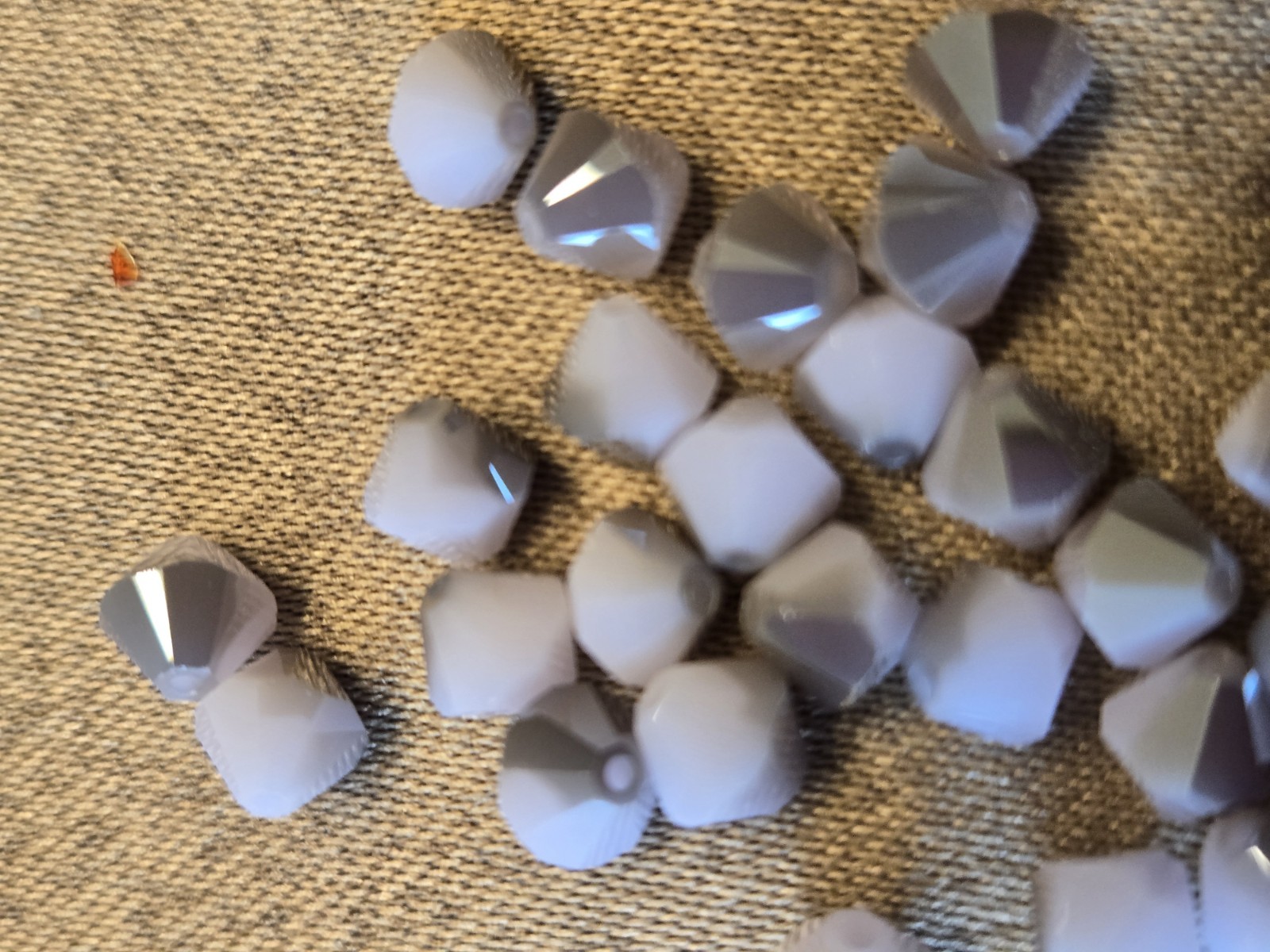 Lot Of 12 Genuine Swarovski Crystals, Bicone Beads, Rose Alabaster, 6mm