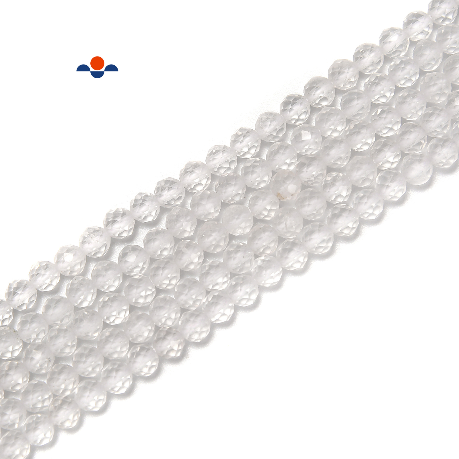 Natural Clear Quartz Faceted Round Beads Size 2mm 3mm 4mm 15.5” Strand