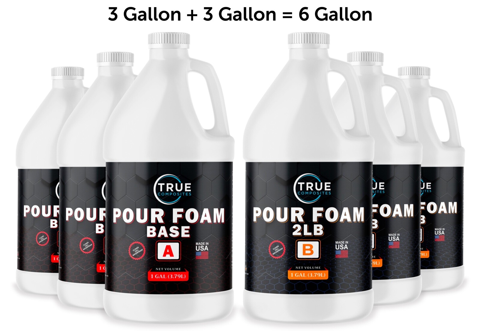Expanding Polyurethane 2lb Liquid Flotation Pour Foam Insulation – 6 Gallon Kit