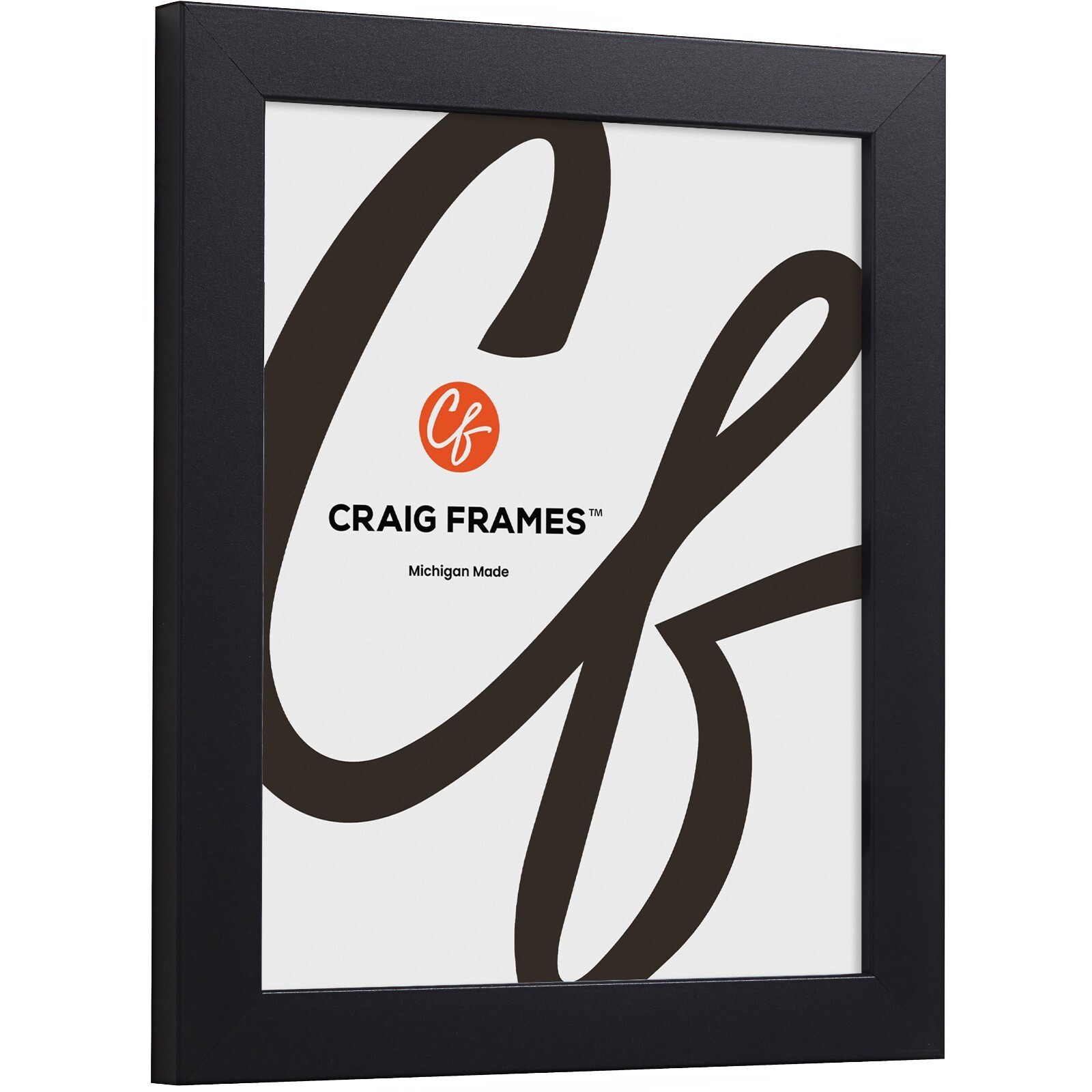 Craig Frames Essentials, 1 Inch Wide Modern Satin Black Picture Frame